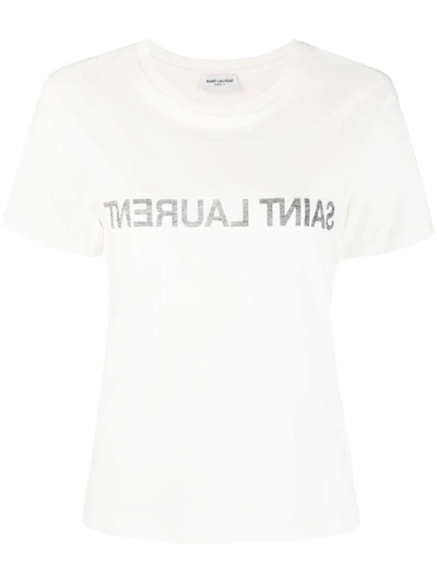 SAINT LAURENT SAINT LAURENT REVERSE COTTON T-SHIRT CLOTHING