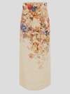 Zimmermann Floral-print Linen Midi Skirt