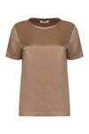 's Max Mara Rebecca Viscose Crew-neck T-shirt In Brown
