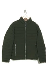 Nautica Water Resistant Reversible Puffer Jacket In Dark Forest