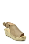 Catherine Catherine Malandrino Cirkly Espadrille Wedge Sandal In Taupe Croco