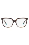 Tiffany & Co 54mm Square Optical Glasses In Havana