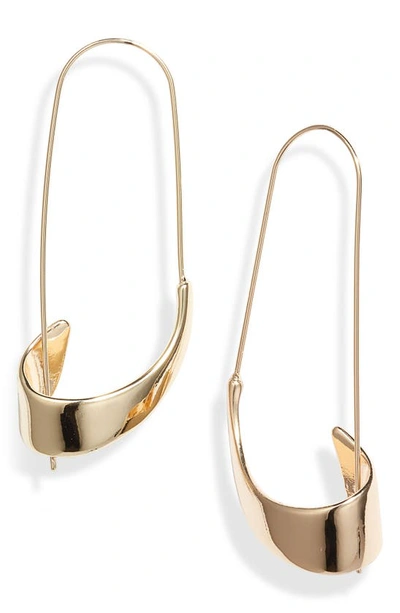 Nordstrom Curved Wire Hoop Earrings In Gold