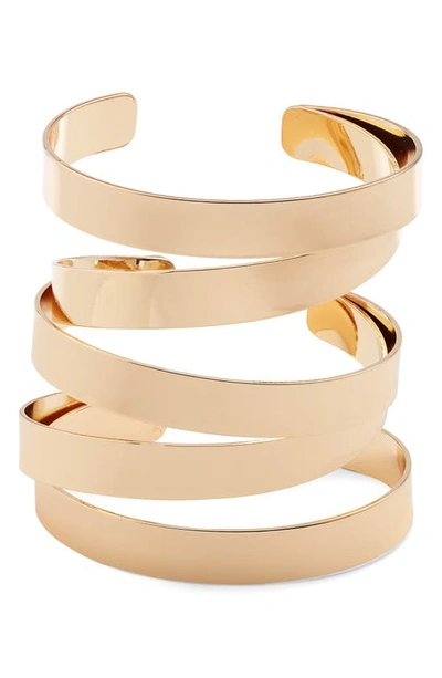 Nordstrom Twist Statement Cuff Bracelet In Gold