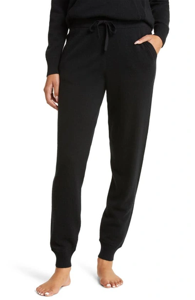 Nordstrom Cashmere Joggers In Black Rock