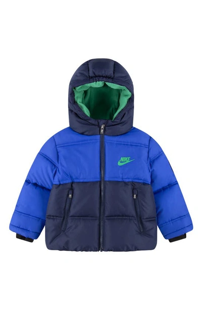Nike Kids' Colorblock Puffer Jacket In Game Royal
