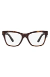 Dolce & Gabbana 53mm Square Optical Glasses In Brown