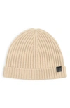 Bruno Magli Cashmere Cuff Beanie In Natural