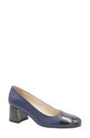 Amalfi By Rangoni Beccaccino Cap Toe Pump In New Navy Parm Navy Glove