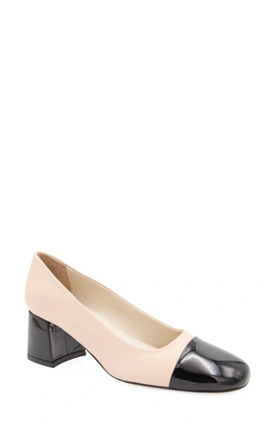 Amalfi By Rangoni Beccaccino Cap Toe Pump In Fard Parm Nero Glove