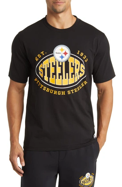 Hugo Boss X Nfl Buccaneers Stretch Cotton Graphic T-shirt In Pittsburgh Steelers Black