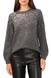 Vince Camuto Sequin Crewneck Sweater In Medium Heather Grey
