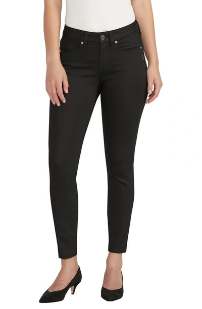 Silver Jeans Co. Suki Curvy Mid Rise Ankle Skinny Jeans In Black