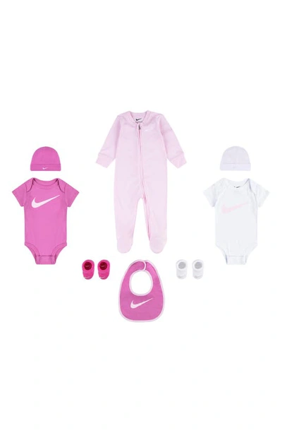Nike Babies' 8-piece Gift Set In Pink Foam