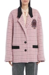 ETRO WINDOWPANE CHECK WOOL BLEND JACKET