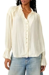 Free People Women's Olivia Knotted Blouse In Vanilla Ice Cream