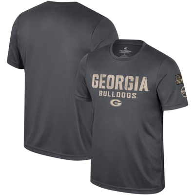 Colosseum Charcoal Georgia Bulldogs Oht Military Appreciation  T-shirt