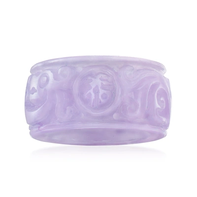 Ross-simons Lavender Jade "good Fortune" Ring In Purple
