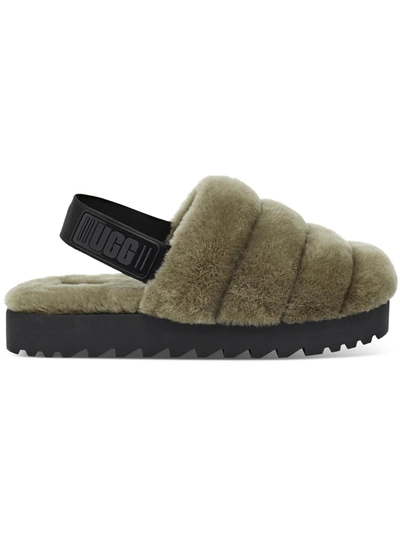 Ugg Super Fluff Womens Shearling Cozy Slingback Slippers In Multi