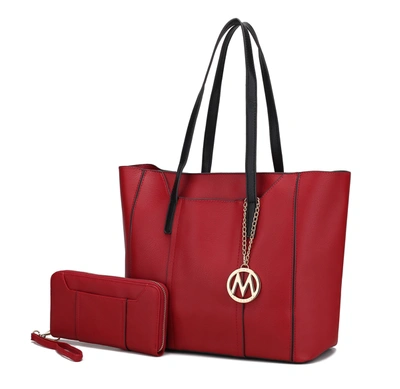 Mkf Collection By Mia K Dinah Light Weight Tote Bag With Wallet In Red