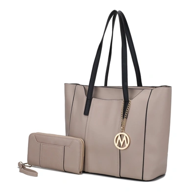 Mkf Collection By Mia K Dinah Light Weight Tote Bag With Wallet In Brown