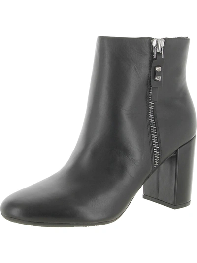 Nine West Takes 9x9 Womens Leather Ankle Booties In Black