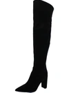 Nine West Daser Womens Faux Suede Tall Thigh-high Boots In Black