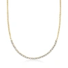 Rs Pure By Ross-simons Diamond Half-tennis Necklace In 14kt Yellow Gold In Silver