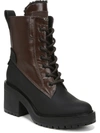 Franco Sarto Dizzy Womens Faux Leather Lace Up Winter & Snow Boots In Brown