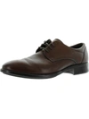 ECCO MENS LEATHER BLOCK HEEL OXFORDS