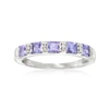 ROSS-SIMONS TANZANITE RING WITH DIAMOND ACCENTS IN STERLING SILVER