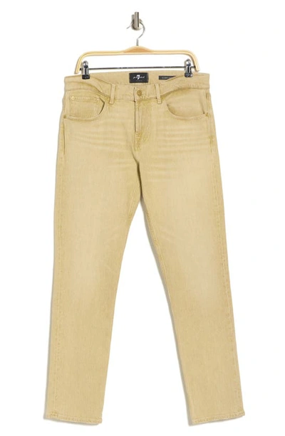 7 For All Mankind Slimmy Bamboo Tapered Leg Jean In Beige