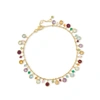 Ross-simons Multi-gemstone Anklet In 18kt Gold Over Sterling In Multi