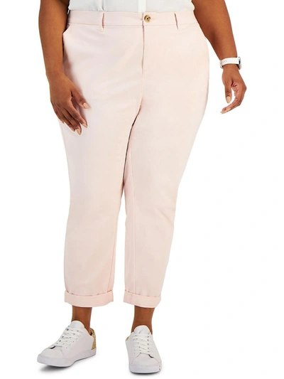 Tommy Hilfiger Th Flex Plus Size Hampton Chino Pants In Pink