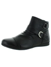 Wanderlust Mandy Womens Faux Leather Flats Ankle Boots In Black