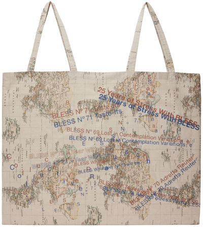 Bless Ssense Exclusive Beige Packaging System Tote In Materialmix