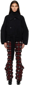 Issey Miyake Out Of A Cube Coats And Trench Coats Black In 15-black