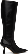 Aeyde Esme Leather Knee Boots In Black
