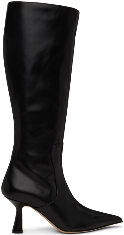 Aeyde Esme Leather Knee Boots In Black