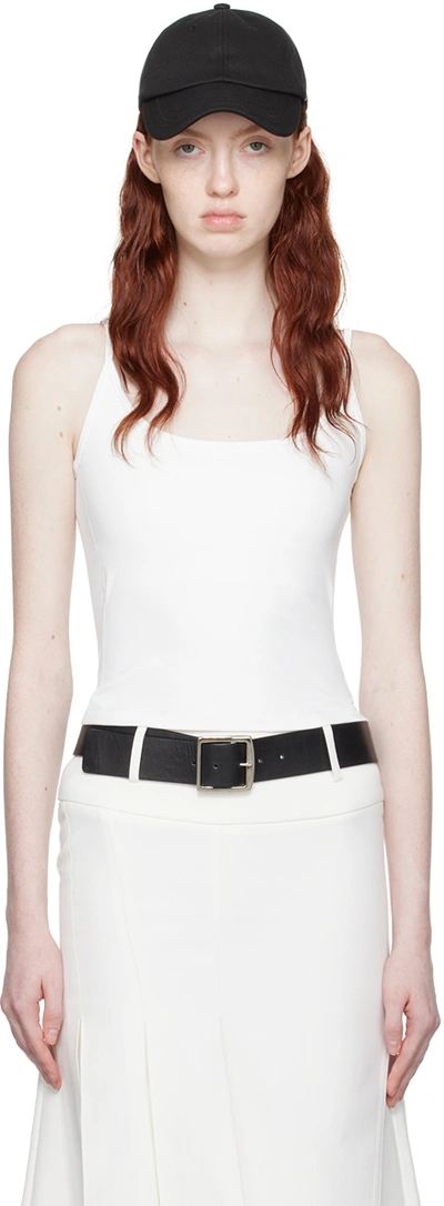 Fax Copy Express White Deep U-cut Tank Top