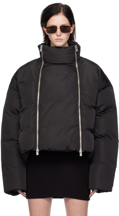 Heliot Emil Black Zip Down Jacket