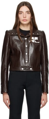 Courrèges Courreges Reedition Reedition Vinyl Jkt In Chocolate