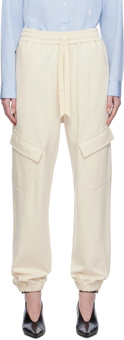 Jil Sander Pants In Powder Cotton In Neutrals