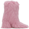 MSGM PINK FURRY BOOTS