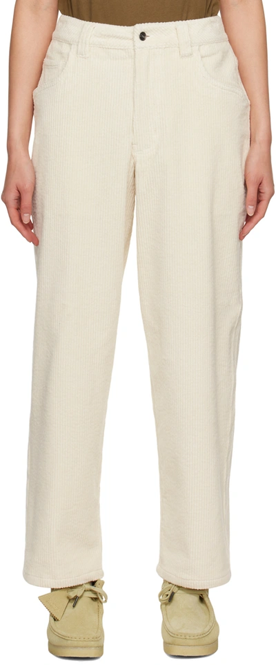 Dime Off-white Classic Baggy Trousers In Cream