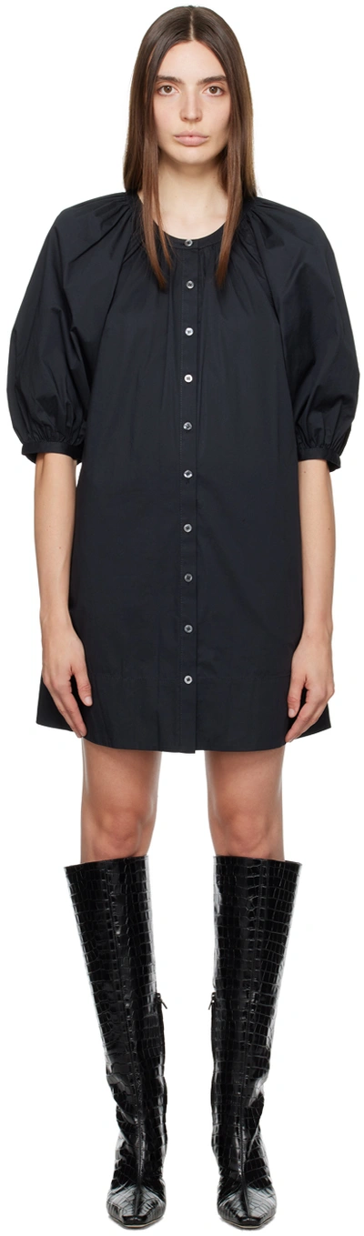 STAUD BLACK VINCENT MINIDRESS