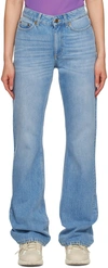 Stockholm Surfboard Club Blue Bootcut Jeans In Light Blue