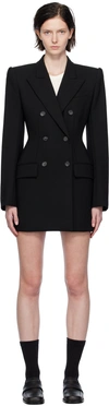 Sportmax Adamo Double-breasted Wool Blazer In Black