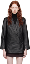 REFORMATION BLACK VEDA EDITION LEATHER JACKET