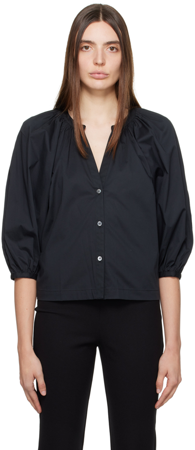 STAUD BLACK DILL BLOUSE